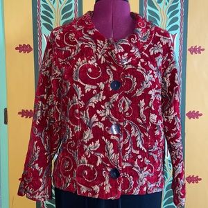 Cutloose burgundy brocade jacket size S